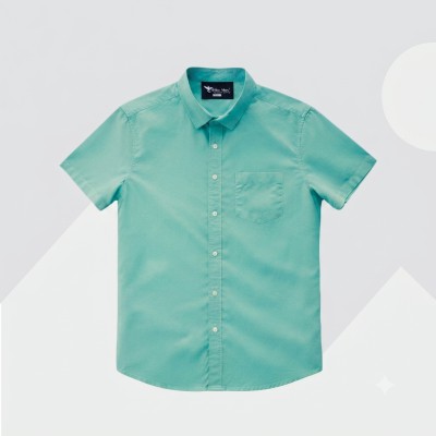 Premium Quality 100% Oxford Cotton Fabric Short Sleeve Shirt For Men's