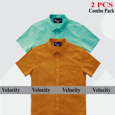 Premium Quality 100% Oxford Cotton Fabric Short Sleeve Shirt For Men's