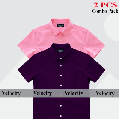 Premium Quality 100% Oxford Cotton Fabric Short Sleeve Shirt For Men's