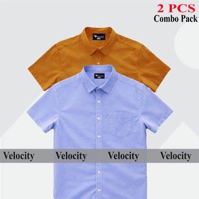 Premium Quality 100% Oxford Cotton Fabric Short Sleeve Shirt For Men's