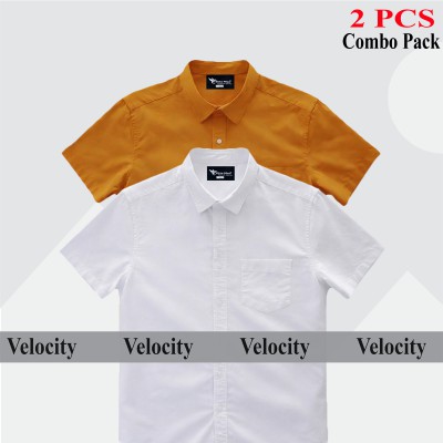 Premium Quality 100% Oxford Cotton Fabric Short Sleeve Shirt For Men's