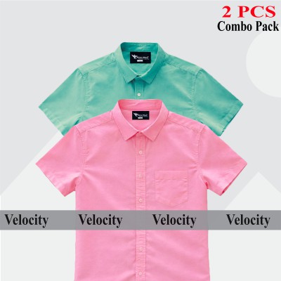 Premium Quality 100% Oxford Cotton Fabric Short Sleeve Shirt For Men's
