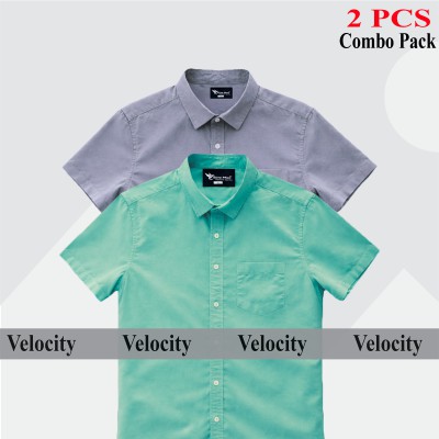 Premium Quality 100% Oxford Cotton Fabric Short Sleeve Shirt For Men's