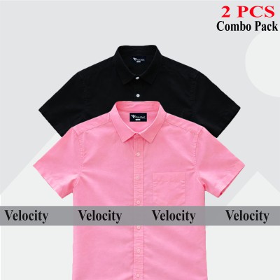 Premium Quality 100% Oxford Cotton Fabric Short Sleeve Shirt For Men's