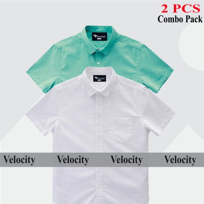 Premium Quality 100% Oxford Cotton Fabric Short Sleeve Shirt For Men's