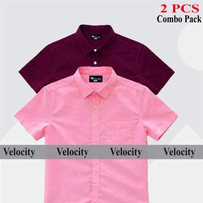 Premium Quality 100% Oxford Cotton Fabric Short Sleeve Shirt For Men's