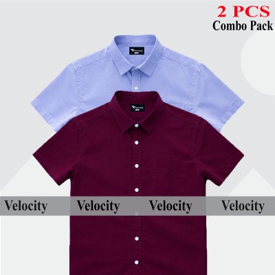 Premium Quality 100% Oxford Cotton Fabric Short Sleeve Shirt For Men's