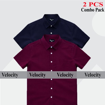 Premium Quality 100% Oxford Cotton Fabric Short Sleeve Shirt For Men's