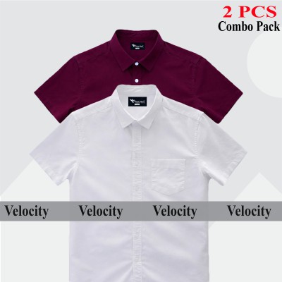 Premium Quality 100% Oxford Cotton Fabric Short Sleeve Shirt For Men's