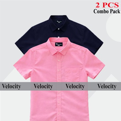 Premium Quality 100% Oxford Cotton Fabric Short Sleeve Shirt For Men's