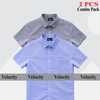 Premium Quality 100% Oxford Cotton Fabric Short Sleeve Shirt For Men's