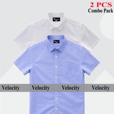 Premium Quality 100% Oxford Cotton Fabric Short Sleeve Shirt For Men's