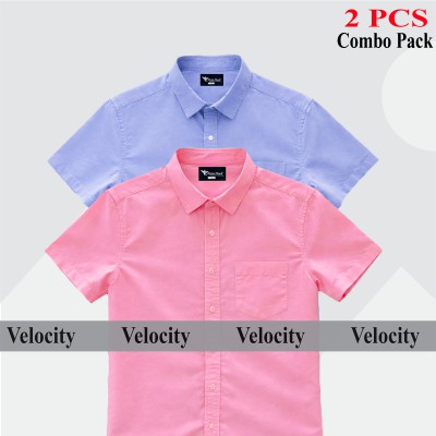 Premium Quality 100% Oxford Cotton Fabric Short Sleeve Shirt For Men's