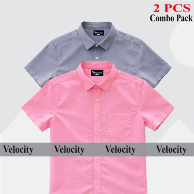 Premium Quality 100% Oxford Cotton Fabric Short Sleeve Shirt For Men's