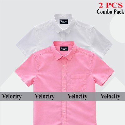 Premium Quality 100% Oxford Cotton Fabric Short Sleeve Shirt For Men's