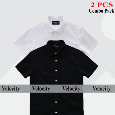 Premium Quality 100% Oxford Cotton Fabric Short Sleeve Shirt For Men's