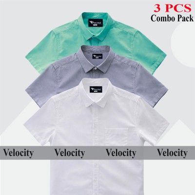 Premium Quality 100% Oxford Cotton Fabric Short Sleeve Shirt For Men's