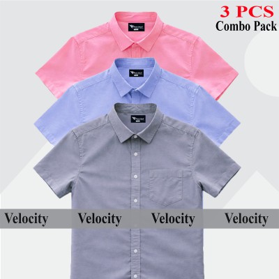 Premium Quality 100% Oxford Cotton Fabric Short Sleeve Shirt For Men's