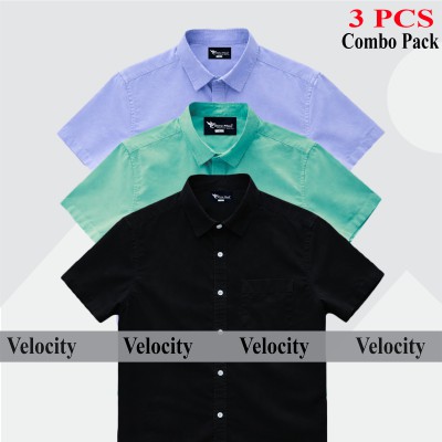 Premium Quality 100% Oxford Cotton Fabric Short Sleeve Shirt For Men's