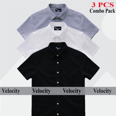 Premium Quality 100% Oxford Cotton Fabric Short Sleeve Shirt For Men's