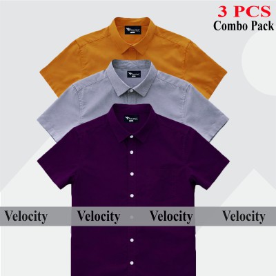 Premium Quality 100% Oxford Cotton Fabric Short Sleeve Shirt For Men's