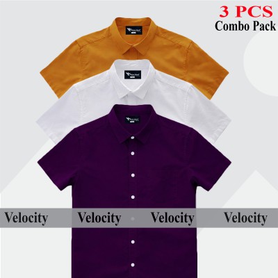 Premium Quality 100% Oxford Cotton Fabric Short Sleeve Shirt For Men's
