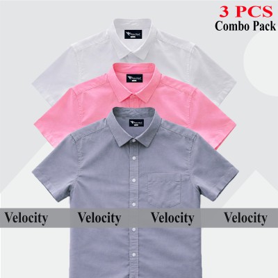 Premium Quality 100% Oxford Cotton Fabric Short Sleeve Shirt For Men's