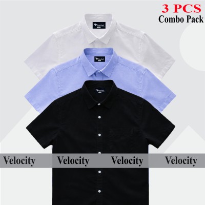 Premium Quality 100% Oxford Cotton Fabric Short Sleeve Shirt For Men's