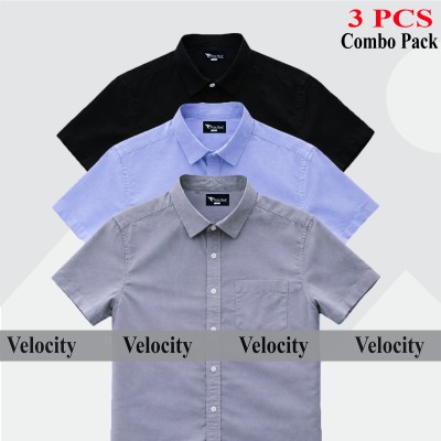 Premium Quality 100% Oxford Cotton Fabric Short Sleeve Shirt For Men's