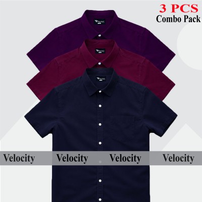 Premium Quality 100% Oxford Cotton Fabric Short Sleeve Shirt For Men's