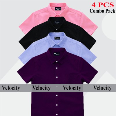 Premium Quality 100% Oxford Cotton Fabric Short Sleeve Shirt For Men's