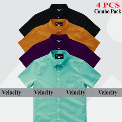 Premium Quality 100% Oxford Cotton Fabric Short Sleeve Shirt For Men's