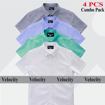 Premium Quality 100% Oxford Cotton Fabric Short Sleeve Shirt For Men's