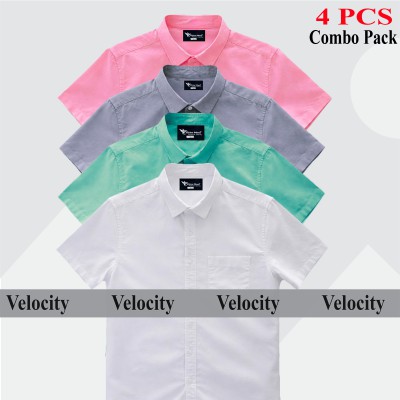 Premium Quality 100% Oxford Cotton Fabric Short Sleeve Shirt For Men's