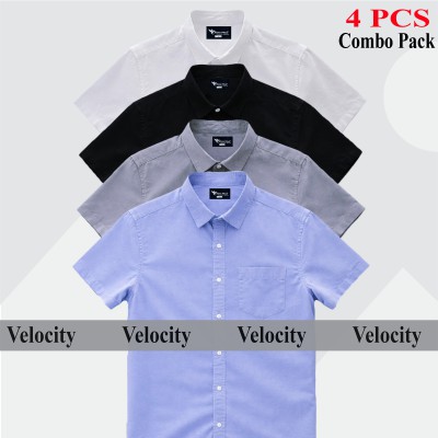 Premium Quality 100% Oxford Cotton Fabric Short Sleeve Shirt For Men's