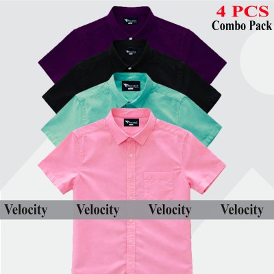 Premium Quality 100% Oxford Cotton Fabric Short Sleeve Shirt For Men's