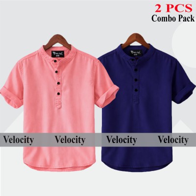 Oxford Cotton Fabrics Short Sleeve Katua For Men's