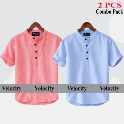 Oxford Cotton Fabrics Short Sleeve Katua For Men's