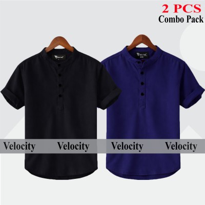 Oxford Cotton Fabrics Short Sleeve Katua For Men's