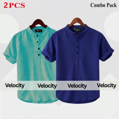 Oxford Cotton Fabrics Short Sleeve Katua For Men's