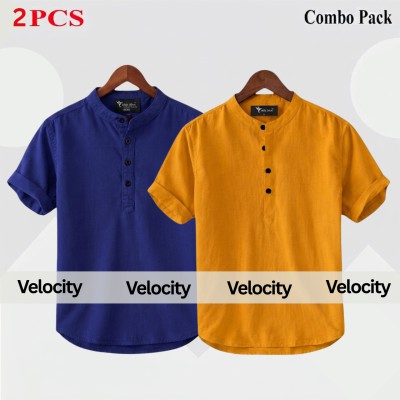 Oxford Cotton Fabrics Short Sleeve Katua For Men's