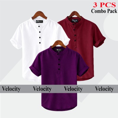 Oxford Cotton Fabrics Short Sleeve Katua For Men's