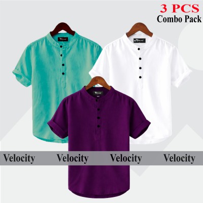 Oxford Cotton Fabrics Short Sleeve Katua For Men's