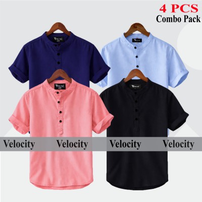 Oxford Cotton Fabrics Short Sleeve Katua For Men's
