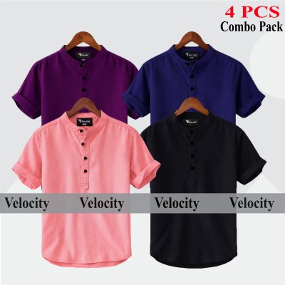 Oxford Cotton Fabrics Short Sleeve Katua For Men's